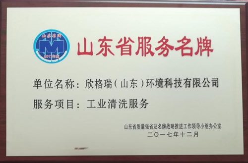 山东省效劳名牌